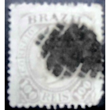 Imagem do selo postal do Brasil de 1883 D. Pedro II Cabeça Grande Ub anunciado