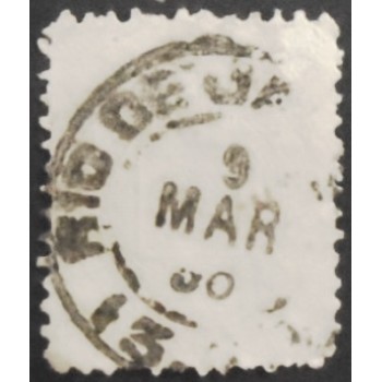 Imagem do selo postal do Brasil de 1883 D. Pedro II Cabeça Grande Ue anunciado