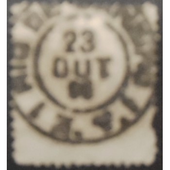 Imagem do selo postal do Brasil de 1883 D. Pedro II Cabeça Grande Uf anunciado