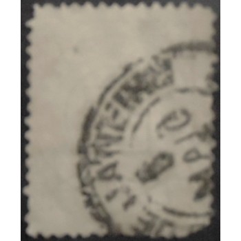 Imagem do selo postal do Brasil de 1883 D. Pedro II Cabeça Grande - Ui anunciado