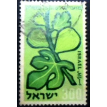 Imagem do selo postal de Israel de 1958 Figs anunciado
