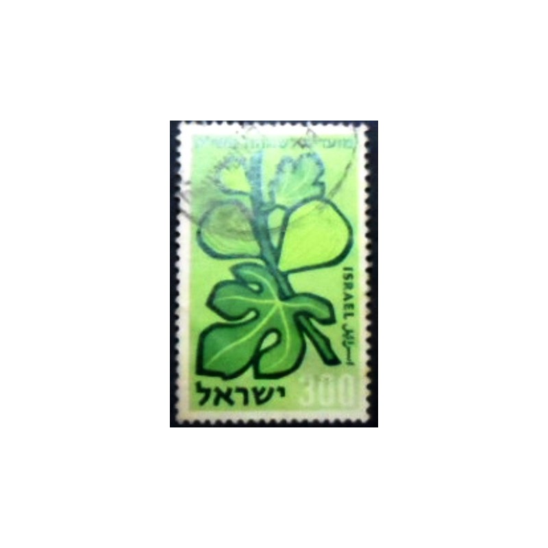 Imagem do selo postal de Israel de 1958 Figs anunciado