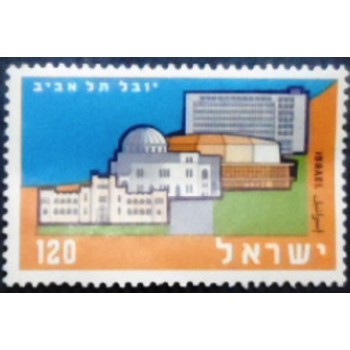 Imagem do selo postal de Israel de 1959 Anniversary of Tel Aviv anunciado
