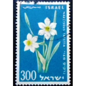 Imagem do selo postal de Israel de 1959 Daffodil anunciado