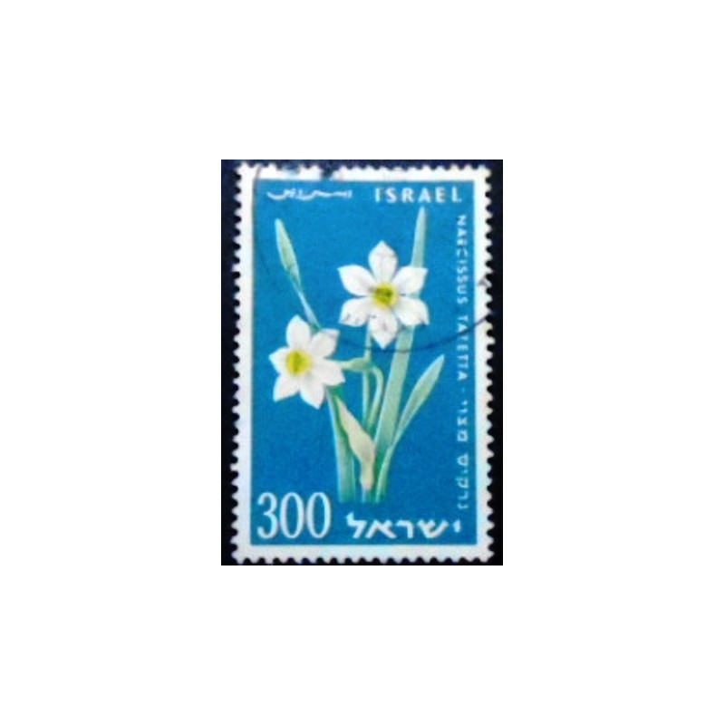 Imagem do selo postal de Israel de 1959 Daffodil anunciado