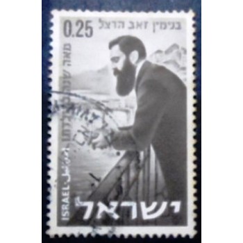 imagem do selo postal de Israel de 1960 Theodor Herzl anunciado