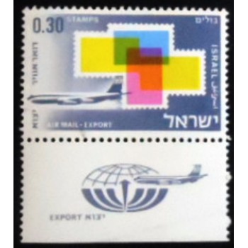 Imagem do selo postal de Israel de 1968 Stamps anunciado