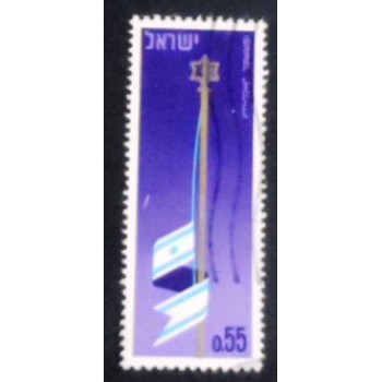 Imagem do selo postal de Israel de 1969 Memorial Day 1969 anunciado