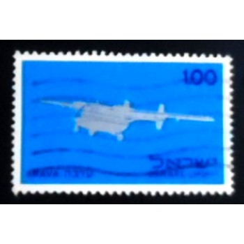 Imagem do selo postal de Israel de 1970 Israel Aerospace Industries Arava anunciado