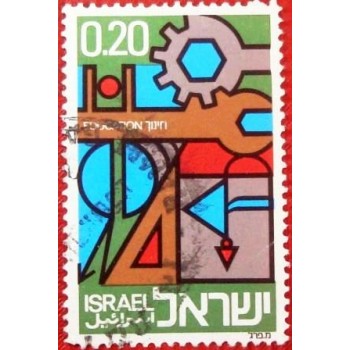 Imagem do selo postal de Israel de 1972 Technical School anunciado