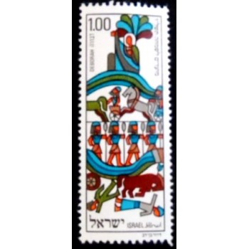 Imagem do selo postal de Israel de 1975 Deborah anunciado
