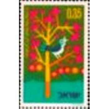 Imagem do selo postal de Israel de 1975 Arbor Day anunciado