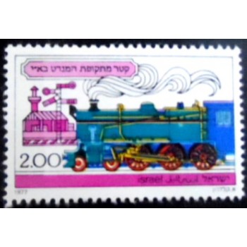 SImagem do slo postal de Israel de 1977 4-6-0 Class P Steam Locomotive anunciado