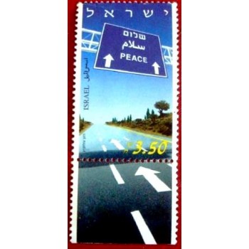 Imagem do selo postal de Israel de 1994 Peace anunciado