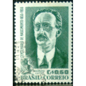 Selo postal do Brasil de 1955 Adolpho Lutz NCC