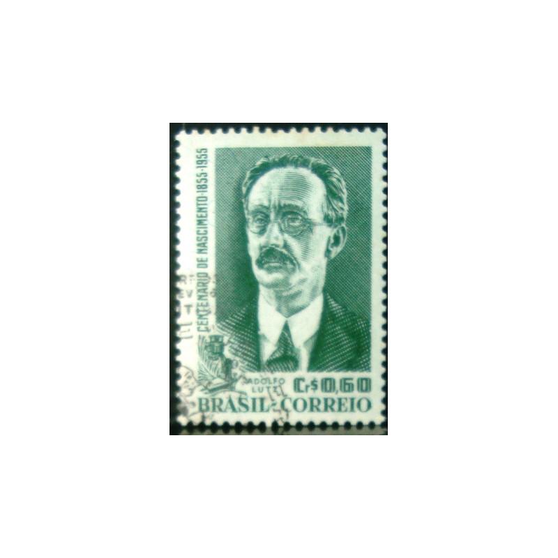 Selo postal do Brasil de 1955 Adolpho Lutz NCC