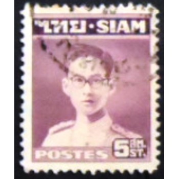 Imagem do selo postal da Tailândia de 1928 King Prajadhipok 10 anunciado