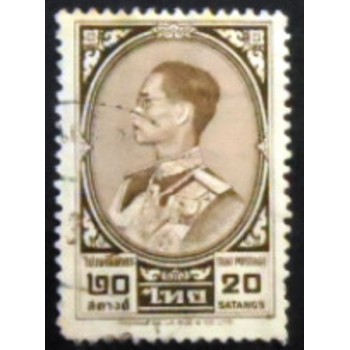 Imagem do selo postal da Tailândia de 1962 King Bhumibol Adulyadej 20 anunciado