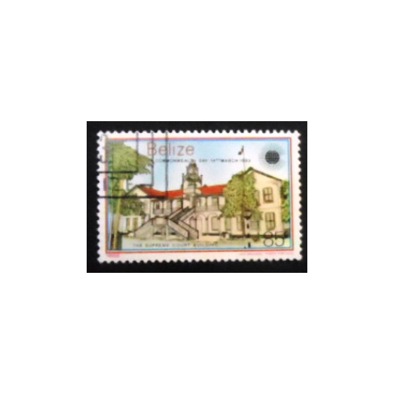 Imagem do selo postal de Belize de 1983 Supreme Court Building anunciado