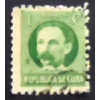 Imagem do selo postal de Cuba de 1930 José Martí anunciado