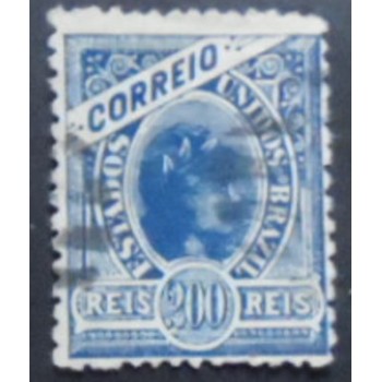 Imagem similar à do selo postal do Brasil de 1900 República 200 U anunciado