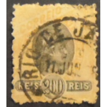 Imagem do selo postal do Brasil de 1899 República 200 Ar anunciado