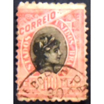 Imagem similar à do selo postal do Brasil de 1894 Alegoria 100 B anunciado