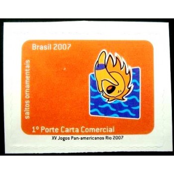 Imagem do selo postal do Brasil de 2007 Saltos Ornamentais anunciado