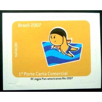 Imagem do selo postal do Brasil de 2007 Natação anunciado