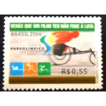 Imagem do selo postal do Brasil de 2006 Homenagem aos Atletas M