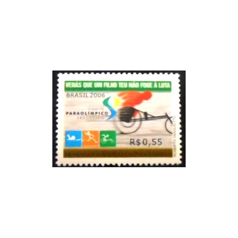 Imagem do selo postal do Brasil de 2006 Homenagem aos Atletas M