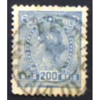 Imagem do selo postal do Brasil de 1918 Alegoria República 200 U anunciado