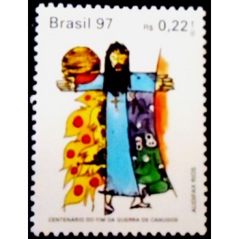 Selo postal do Brasil de 1997 Guerra de Canudos M
