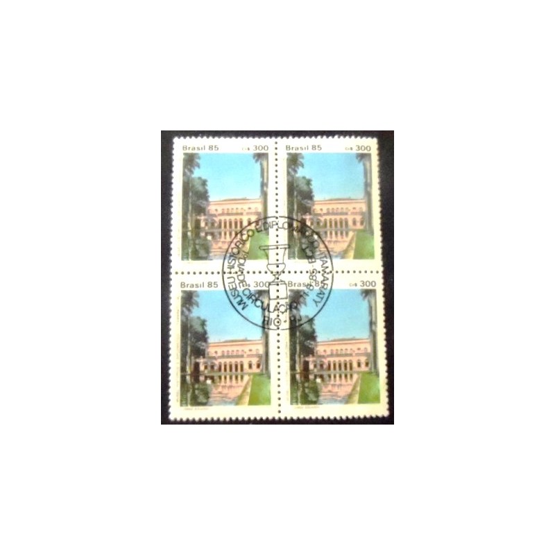 Imagem da quadra de selos postais de 1985 Museu Histórico MCC