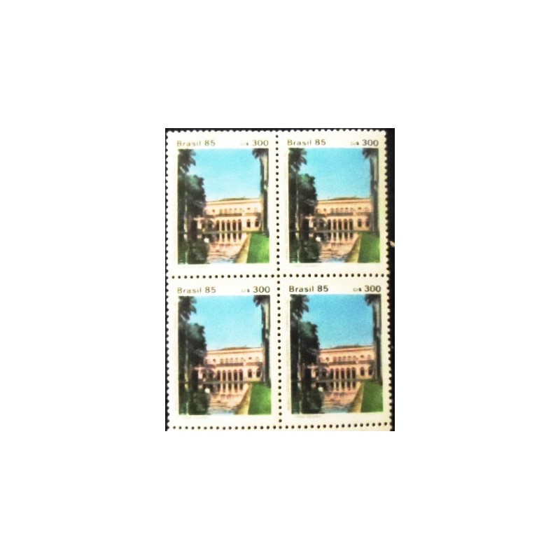 Imagem da quadra de selos postais de 1985 Museu Histórico M