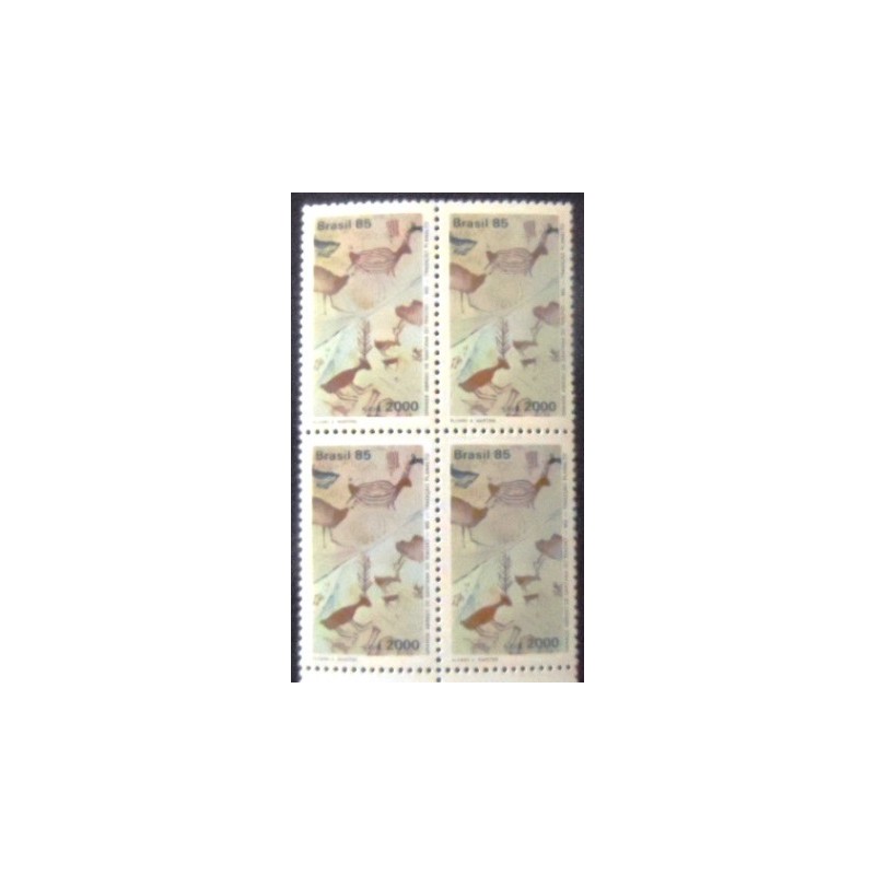 Imagem da quadra de selos postais do Brasil de 1985 Santana do Riacho
