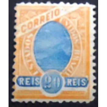 Imagem do selo postal do Brasil de 1902 Madrugada Republicana 20 N