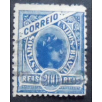 Imagem similar á do selo postal do Brasil de 1905 Alegoria da República 200 U B anunciado