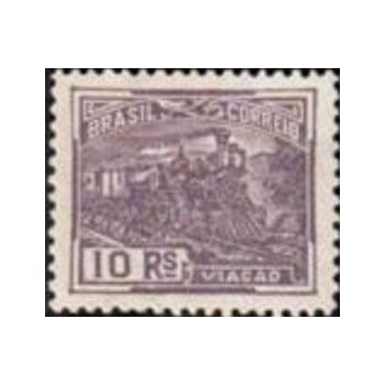 Imagem do selo postal do Brasil de 1924 Viação 10 N anunciado