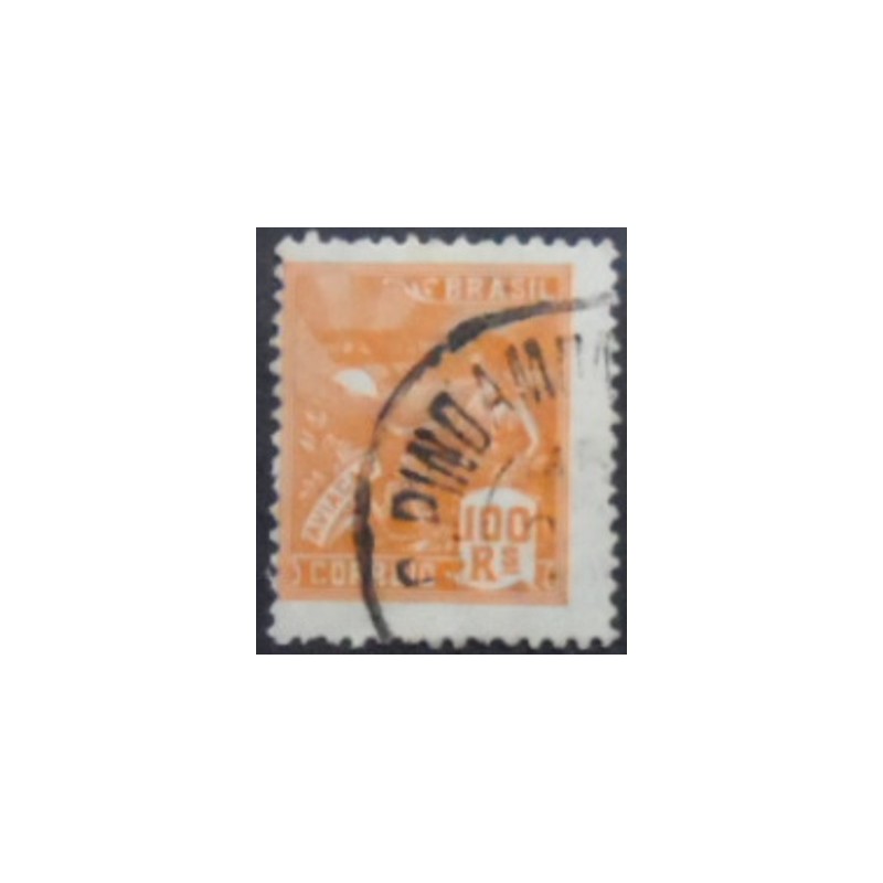 Imagem similar à do selo postal do Brasil de 1924 - Aviação 100 U anunciado