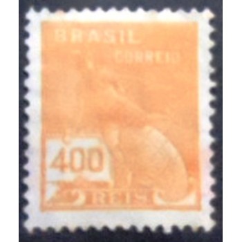 Imagem do selo postal do Brasil de 1929 - Mercúrio 400 M