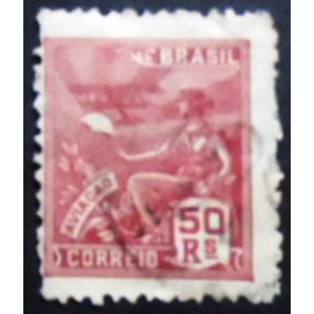 Imagem similar à do selo postal do Brasil de 1929  Aviação 50 U anunciado