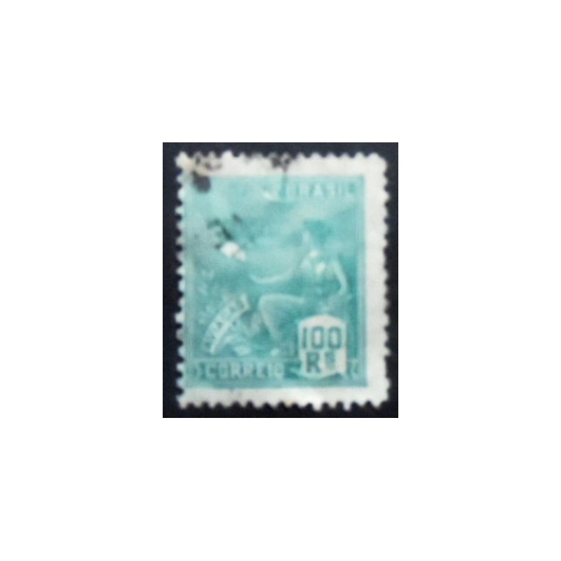 Imagem similar áa do selo postal do Brasil de 1929 - Aviação 100 U anunciado