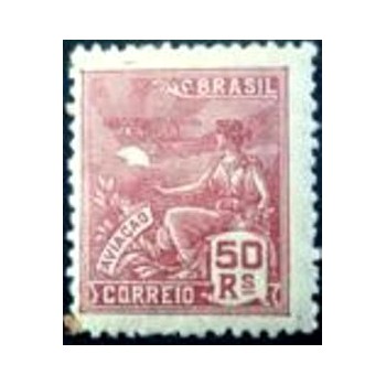 Imagem do selo postal do Brasil de 1931 Aviação 50 N
