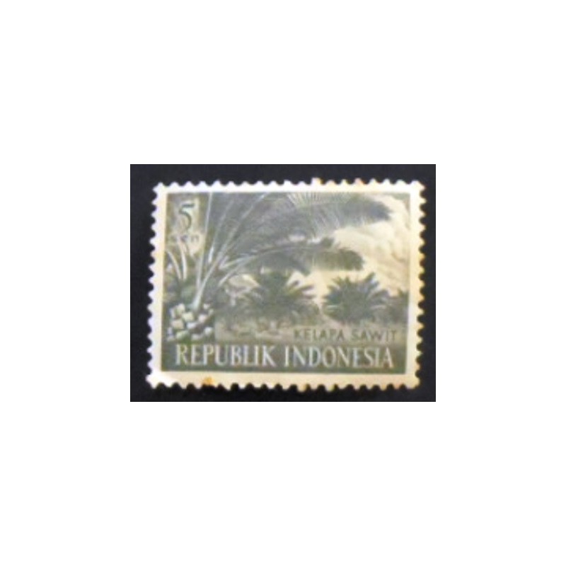 Imagem do selo postal da indonésia de 1960 Oil Palm