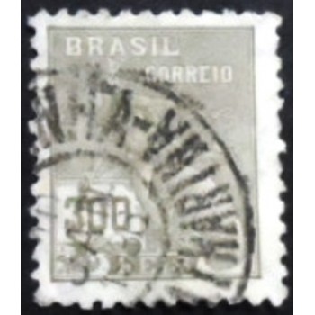 Imagem similar à do selo postal do Brasil de 1931 Mercúrio e Globo 300 U