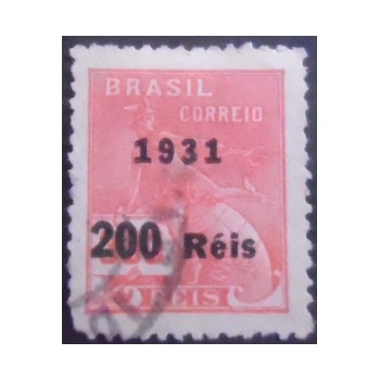 Imagem similar à do selo postal do Brasil de 1931 Mercúrio Sobrecarga 200/300 H U anunciado