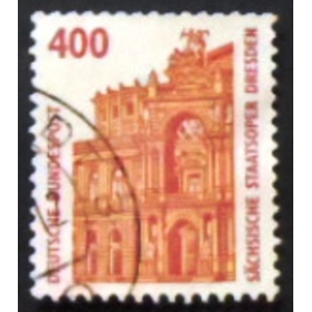 Imagem do selo postal da Alemanha de 1991 Semper Opera House U anunciado
