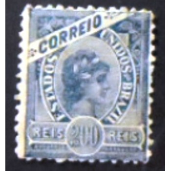 Imagem do selo postal do Brasil de 1905 - Madrugada 200 N B anunciado