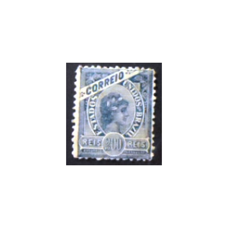 Imagem do selo postal do Brasil de 1905 - Madrugada 200 N B anunciado